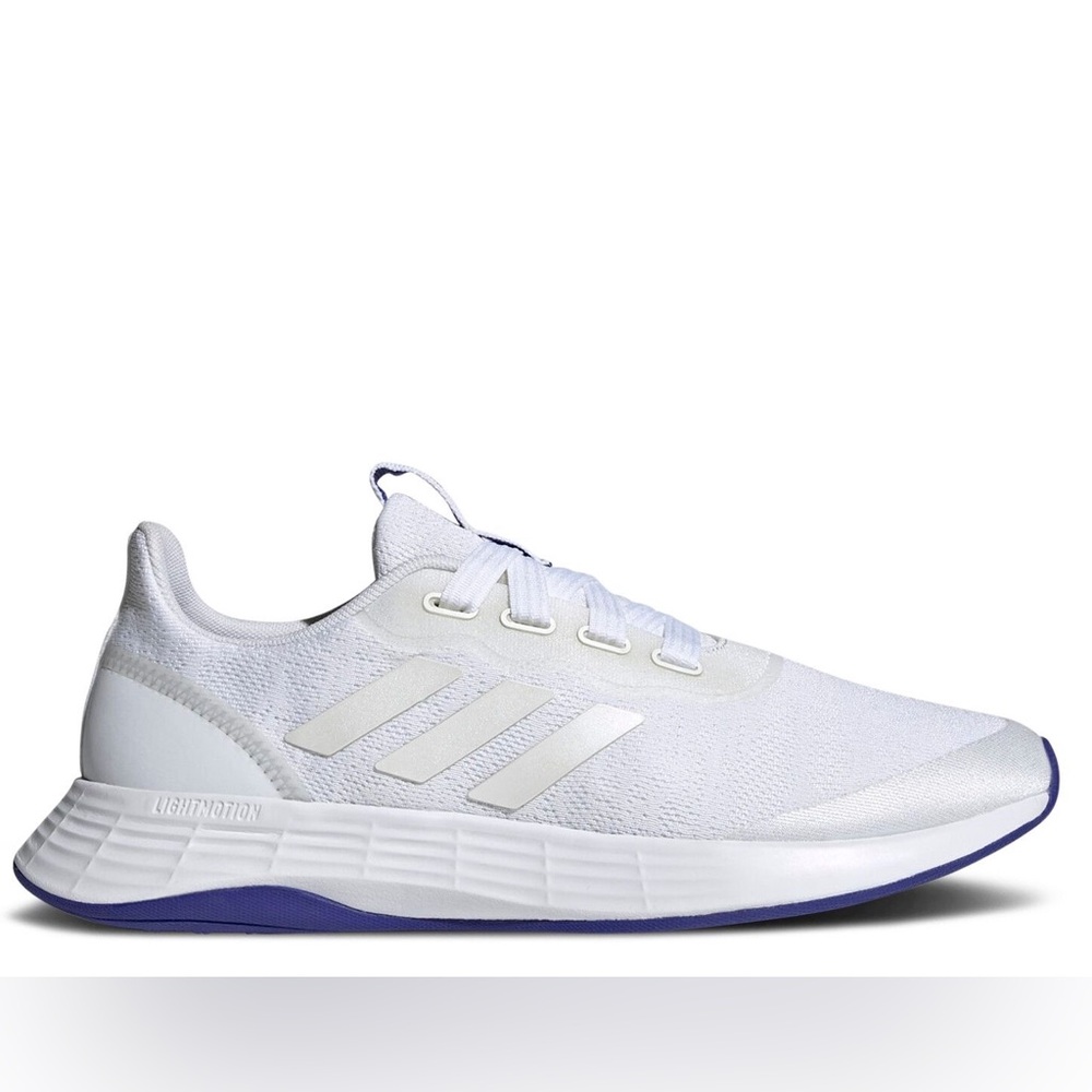Adidas White And Cream W Blue Accents QT Racer Sport Running Shoes